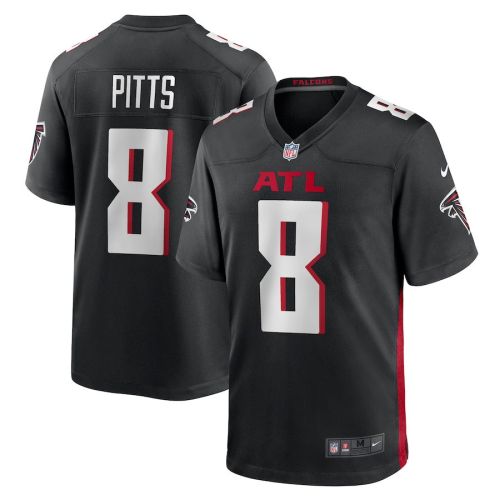 Kyle Pitts 8 Atlanta Falcons Men's Game Jersey - Black