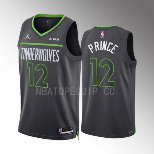 Minnesota Timberwolves Taurean Prince 12 2022-23 Statement Edition Anthracite Men Jersey Swingman