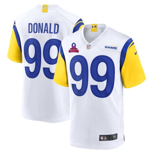 Aaron Donald 99 Los Angeles Rams 2024 Pro Bowl Patch Alternate Game Men Jersey - White