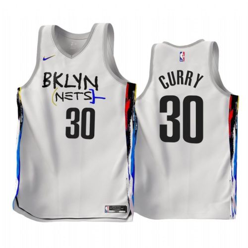 Seth Curry 2022-23 Brooklyn Nets White 30 City Edition Jersey - Men Jersey