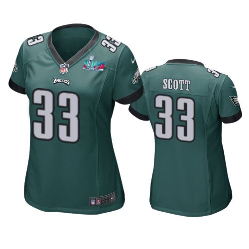 Josiah Scott 33 Philadelphia Eagles Super Bowl LVII Game Jersey - Women Green