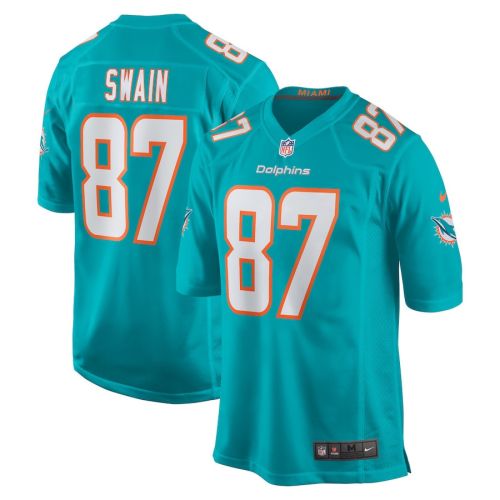 Freddie Swain 87 Miami Dolphins Game Men Jersey - Aqua