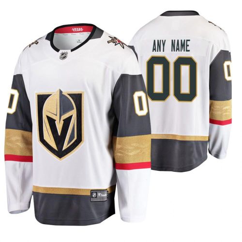 Men Vegas Golden Knights Custom 00 White Away Player Jersey Jersey