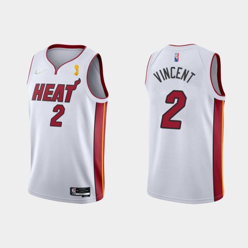 Miami Heat 2 Gabe Vincent Champions Cup 2023 Patch White Jersey