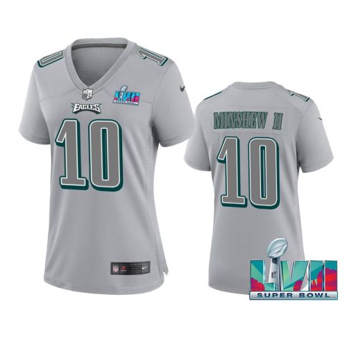 Gardner Minshew II 10 Philadelphia Eagles Super Bowl LVII Game Jersey - Women Gray