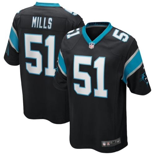 Sam Mills 51 Carolina Panthers Men Game Retired Jersey - Black