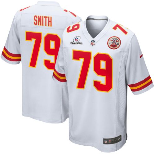 Donovan Smith 79 Kansas City Chiefs 2023 Playoffs Patch Game Men Jersey - White