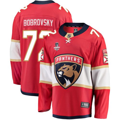 Florida Panthers Sergei Bobrovsky 72 Home 2023 Stanley Cup Final Breakaway Men Jersey - Red