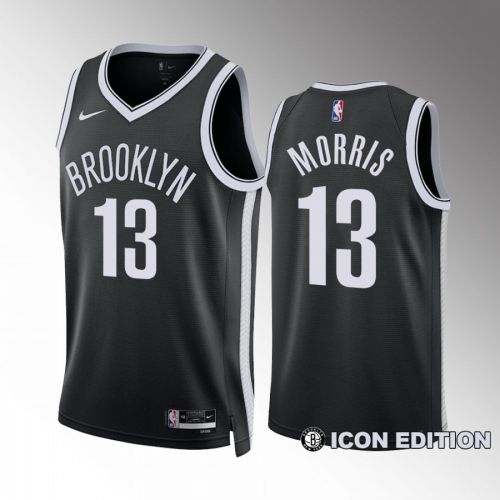 Markieff Morris 13 Brooklyn Nets Black Jersey 2022-23 Icon Edition