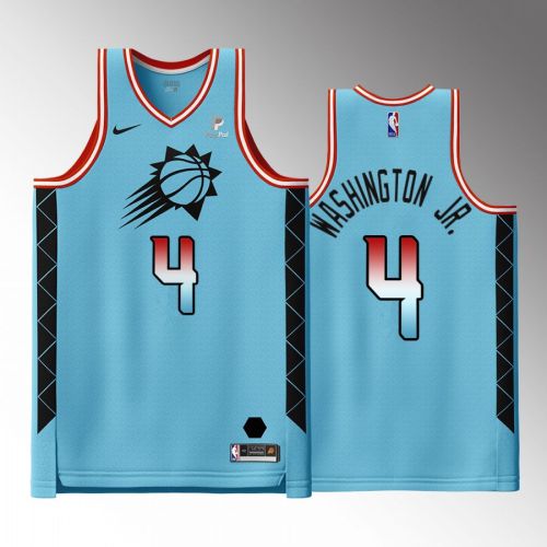 Phoenix Suns 4 Duane Washington Jr. Blue Jersey 2022-23 City Edition