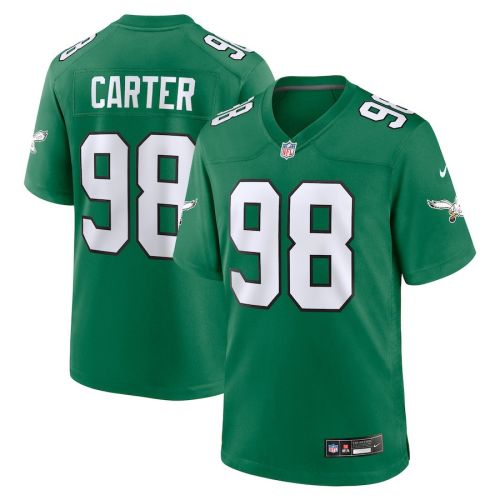 Jalen Carter 98 Philadelphia Eagles Alternate Game Men Jersey - Kelly Green