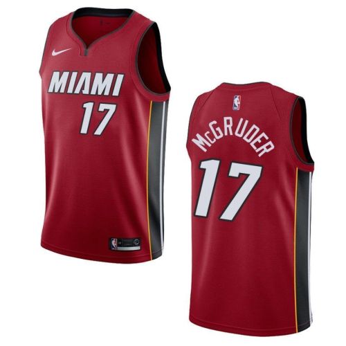 Men's Miami Heat 17 Rodney Mcgruder Statement Swingman Jersey - Red