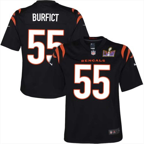 Vontaze Burfict 55 Cincinnati Bengals Super Bowl LVIII YOUTH Home Limited Jersey - Black