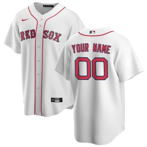 Boston Red Sox Home Custom Men Jersey - White