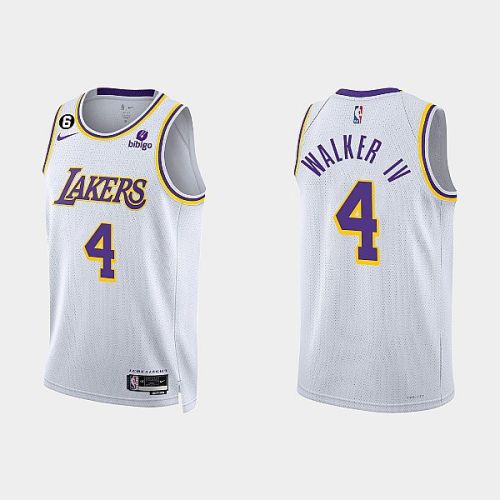 Los Angeles Lakers Lonnie Walker IV 4 2022-23 Association Edition White Men Jersey Swingman