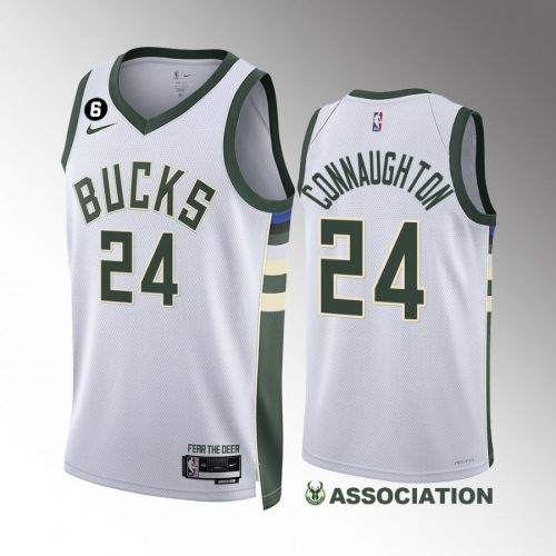 Milwaukee Bucks Pat Connaughton 24 White Association Edition Jersey 2022-23 Swingman