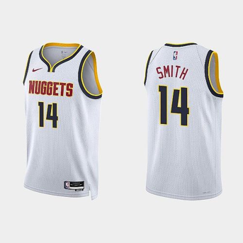 Denver Nuggets Ish Smith 14 2022-23 Association Edition White Men Jersey Swingman