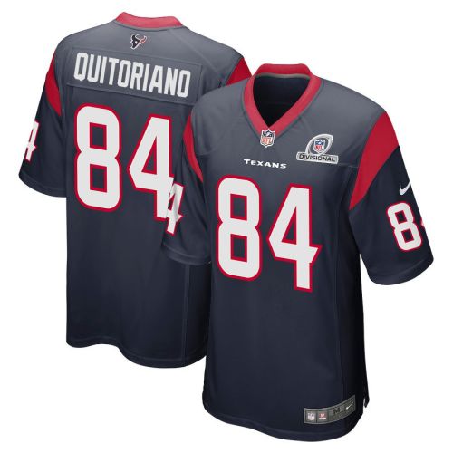 Teagan Quitoriano 84 Houston Texans 2024 Divisional Patch Game Men Jersey - Navy