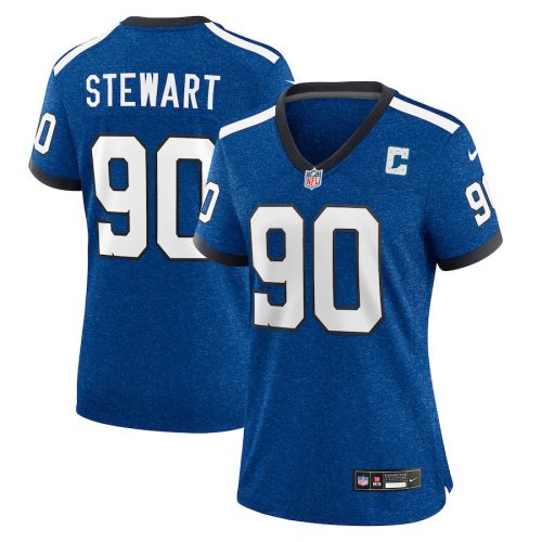 Grover Stewart 90 Indianapolis Colts Indiana Nights Alternate Game Women Jersey - Royal