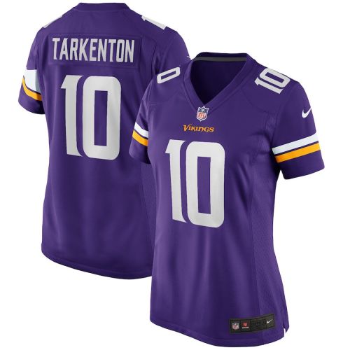 Fran Tarkenton 10 Minnesota Vikings Women Game Retired Jersey - Purple