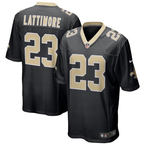 Marshon Lattimore 23 New Orleans Saints Men's Game Jersey - Black