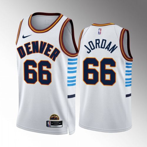 DeAndre Jordan 66 2022-23 Denver Nuggets White City Edition Jersey Swingman