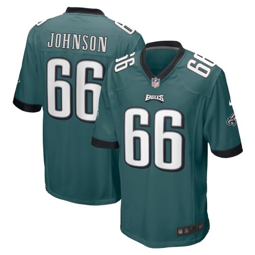 Roderick Johnson 66 Philadelphia Eagles Men Game Jersey - Midnight Green