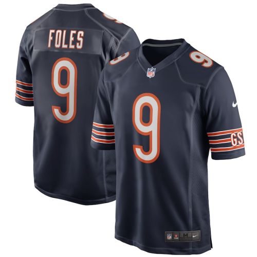 Nick Foles 9 Chicago Bears Men Team Game Jersey - Navy