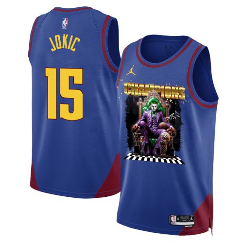 Nikola Jokić Denver Nuggets The Big Joker 2023 NBA Final Champions Swingman Jersey - Blue