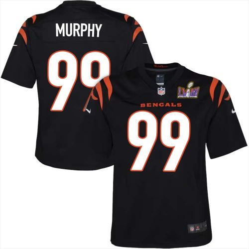 Myles Murphy 99 Cincinnati Bengals Super Bowl LVIII YOUTH Home Limited Jersey - Black