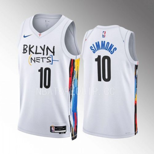 Brooklyn Nets Ben Simmons 10 2022-23 City Edition White Jersey Swingman