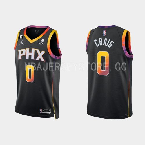 Phoenix Suns Torrey Craig 0 Black 2022-23 Statement Edition Men Jersey