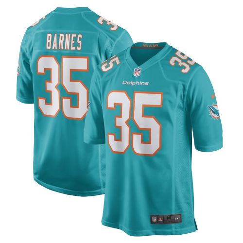 Kalon Barnes Miami Dolphins Game Player Jersey - Aqua