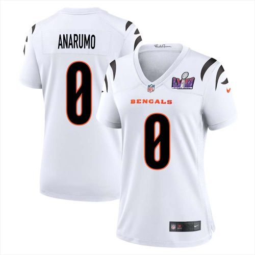 Lou Anarumo 0 Cincinnati Bengals Super Bowl LVIII Women Away Limited Jersey - White