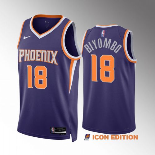 Bismack Biyombo 18 2022-23 Phoenix Suns Purple Icon Edition Men Jersey Swingman