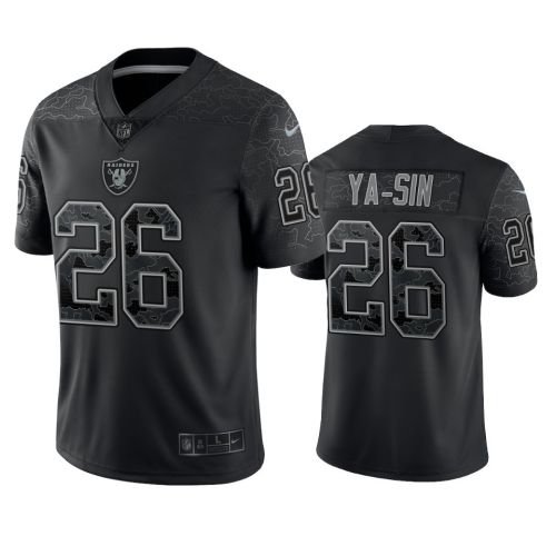 Rock Ya-Sin 26 Las Vegas Raiders Black Reflective Limited Jersey - Men