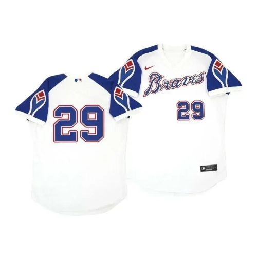 Atlanta Braves Will Smith 51 Cooperstown White Throwback Home Jersey