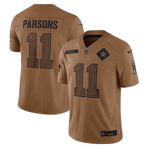 Micah Parsons 11 Dallas Cowboys 2023 Salute To Service Limited Jersey - Brown