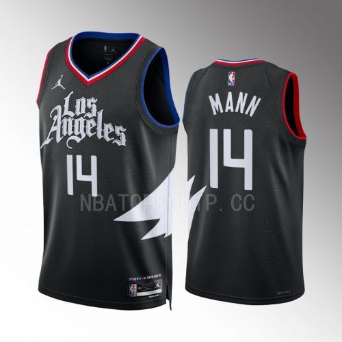 Terance Mann 14 Los Angeles Clippers Black Statement Edition 2022-23 Jersey Swingman