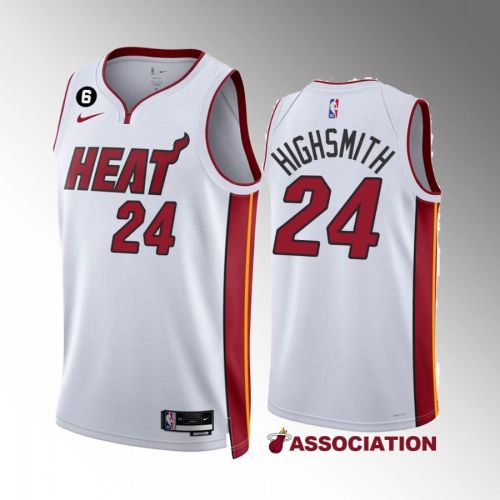 Haywood Highsmith 24 Miami Heat White Association Edition 2022-23 Jersey NO.6 Patch