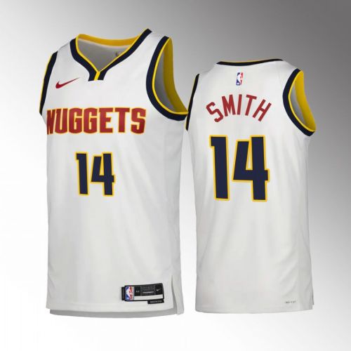 Ish Smith 14 Denver Nuggets White Jersey 2022-23 Association Edition Swingman