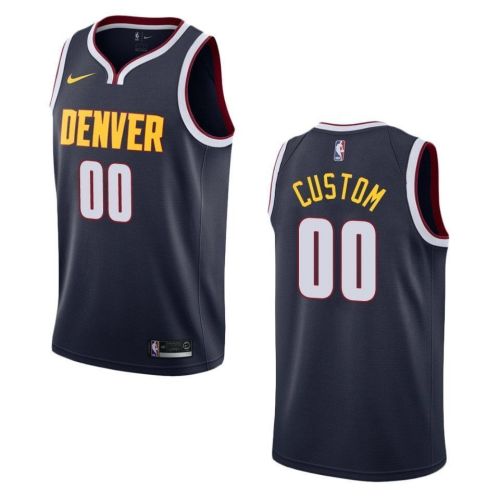 Men's Denver Nuggets 00 Custom Icon Swingman Jersey - Navy