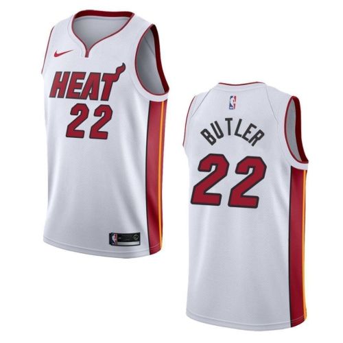 Men's Miami Heat 22 Jimmy Butler Association Swingman Jersey - White