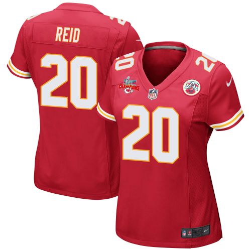 Justin Reid 20 Kansas City Chiefs Super Bowl LVII Champions 3 Stars Women Game Jersey - Red