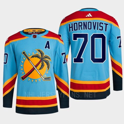 Florida Panthers 2023 Reverse Retro 2.0 Patric Hornqvist 70 Blue Primegreen Jersey Men's