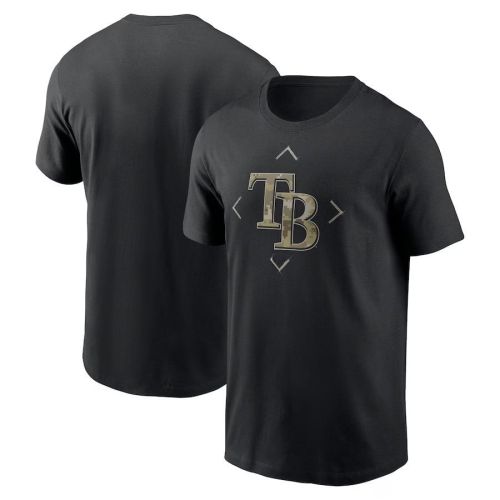 Tampa Bay Rays Camo Logo T-Shirt - Black