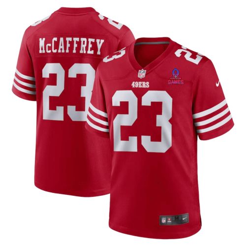 Christian McCaffrey 23 San Francisco 49ers 2024 Pro Bowl Patch Game Men Jersey - Scarlet