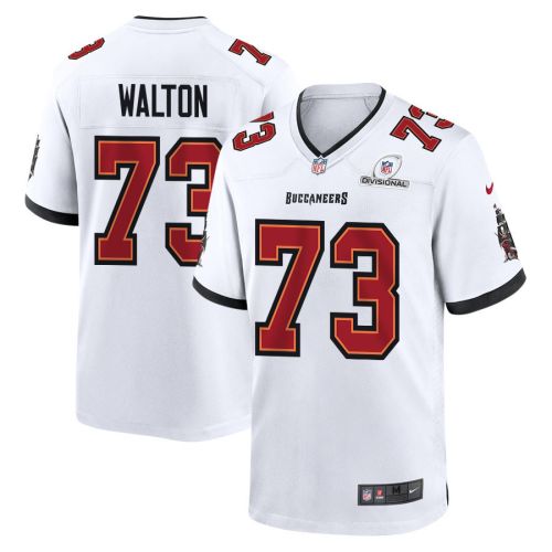 Brandon Walton 73 Tampa Bay Buccaneers 2024 Divisional Patch Game Men Jersey - White