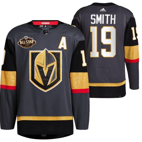 Men Vegas Golden Knights 19 Reilly Smith Alternate Primegreen Black Jersey 2023 All-Star Jersey