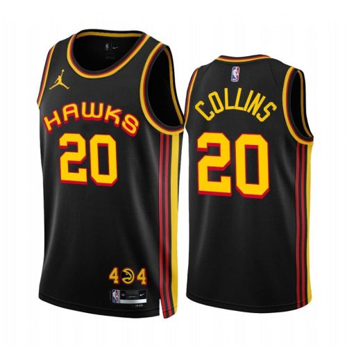 Atlanta Hawks John Collins 20 Black Statement Edition 2022-23 Jersey - Men Jersey